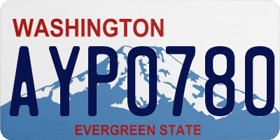 WA license plate AYP0780