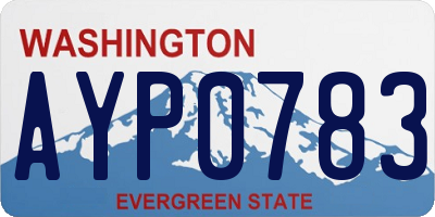 WA license plate AYP0783