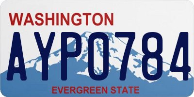 WA license plate AYP0784