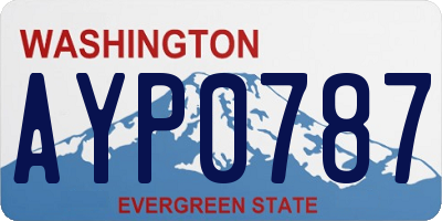 WA license plate AYP0787