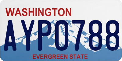 WA license plate AYP0788