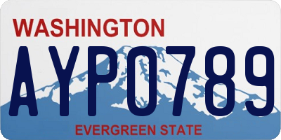 WA license plate AYP0789