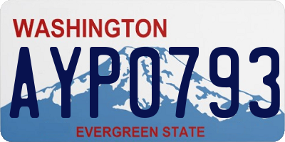 WA license plate AYP0793