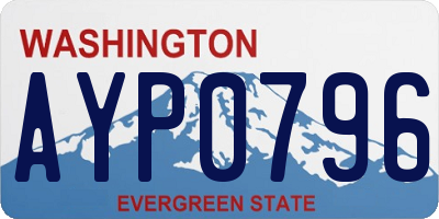 WA license plate AYP0796