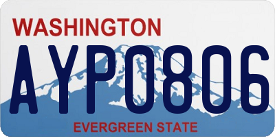 WA license plate AYP0806