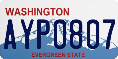WA license plate AYP0807