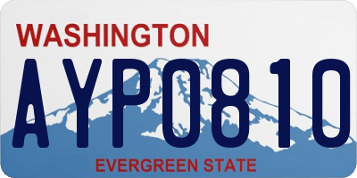 WA license plate AYP0810