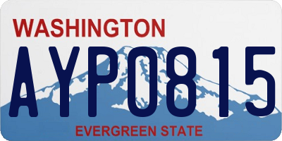 WA license plate AYP0815
