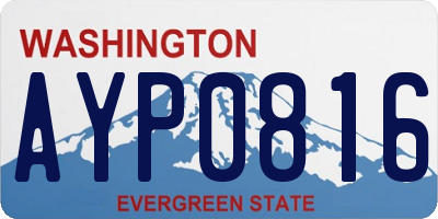 WA license plate AYP0816