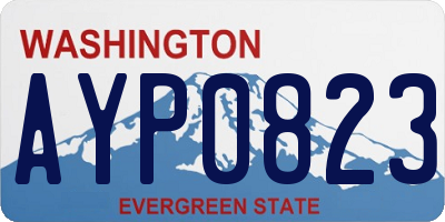 WA license plate AYP0823