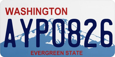 WA license plate AYP0826