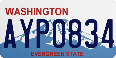 WA license plate AYP0834