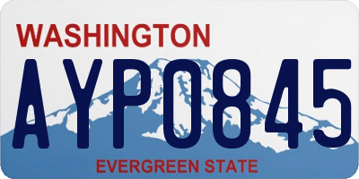 WA license plate AYP0845
