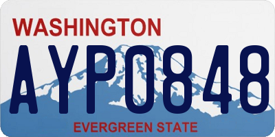 WA license plate AYP0848