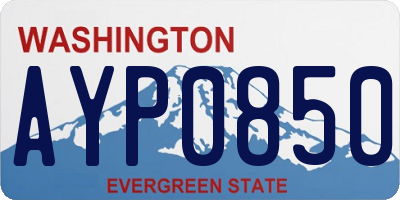 WA license plate AYP0850