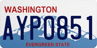 WA license plate AYP0851