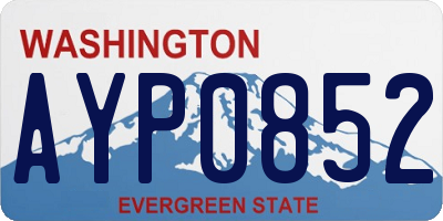 WA license plate AYP0852
