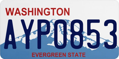 WA license plate AYP0853