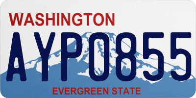 WA license plate AYP0855
