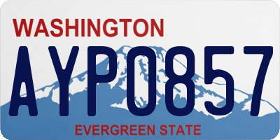 WA license plate AYP0857