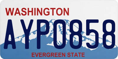 WA license plate AYP0858