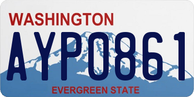 WA license plate AYP0861