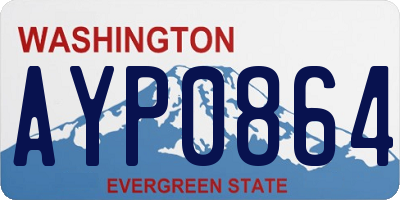 WA license plate AYP0864