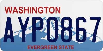 WA license plate AYP0867