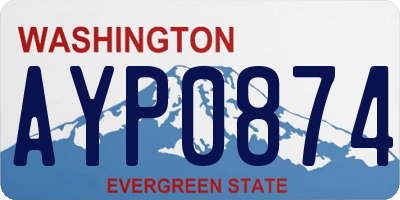 WA license plate AYP0874