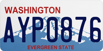WA license plate AYP0876