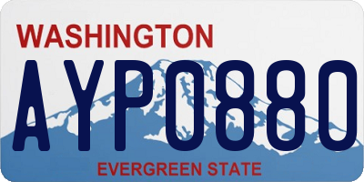 WA license plate AYP0880