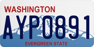 WA license plate AYP0891