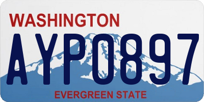 WA license plate AYP0897