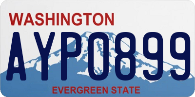 WA license plate AYP0899