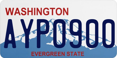 WA license plate AYP0900