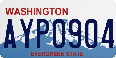 WA license plate AYP0904