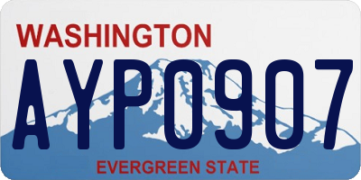 WA license plate AYP0907