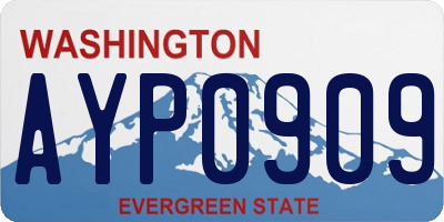 WA license plate AYP0909
