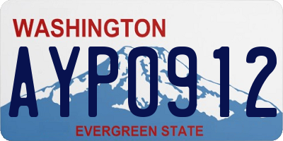 WA license plate AYP0912