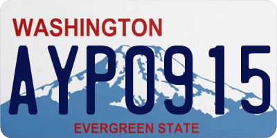 WA license plate AYP0915