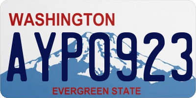 WA license plate AYP0923