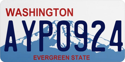 WA license plate AYP0924