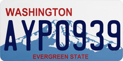 WA license plate AYP0939