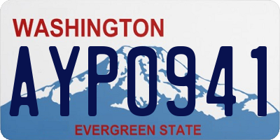 WA license plate AYP0941