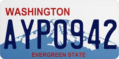 WA license plate AYP0942