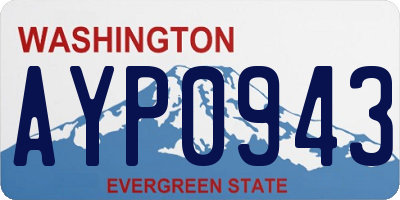 WA license plate AYP0943