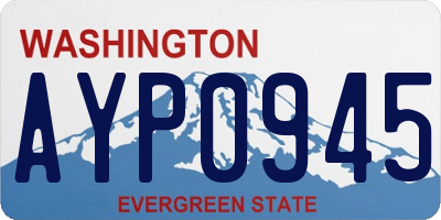WA license plate AYP0945