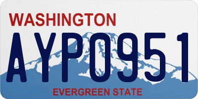 WA license plate AYP0951