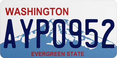 WA license plate AYP0952