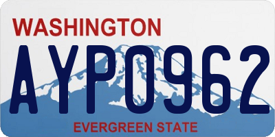 WA license plate AYP0962